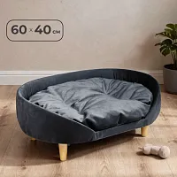 Лежанка Лилу 60*40 см, Графит